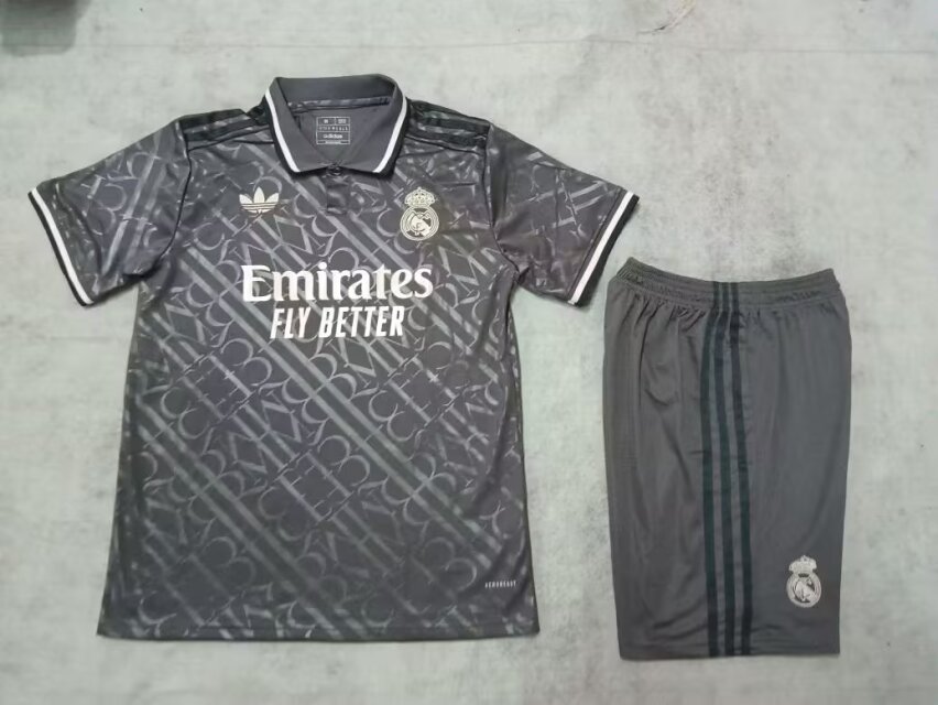 2024/25 Real Madrid 2nd Away Gray Soccer Uniform-315/302