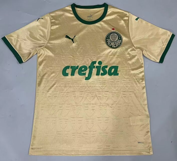 2024/25 SE Palmeiras Fluorescent 2nd Away Yellow Thailand Soccer Jersey AAA-908/1116