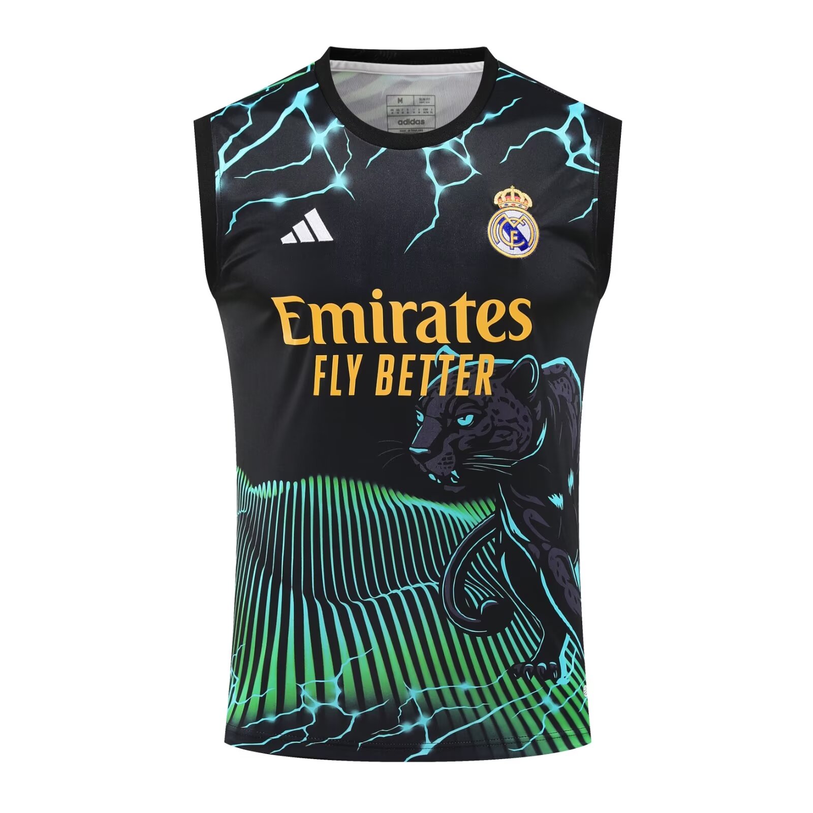 2024/25 Real Madrid Black & Green Thailand Soccer Training Vest -418