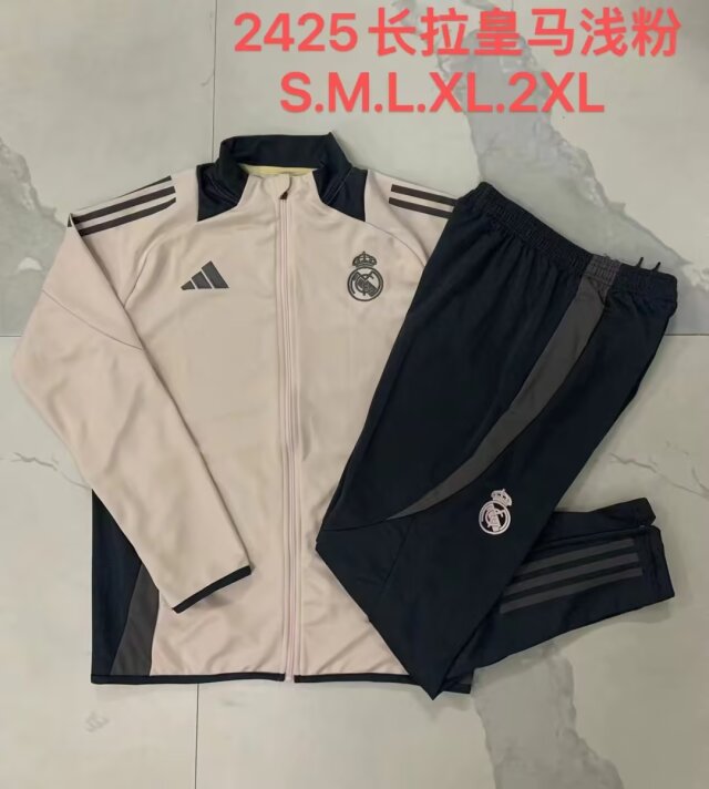 2024/25 Real Madrid Light Pink Thailand Jacket Uniform-815