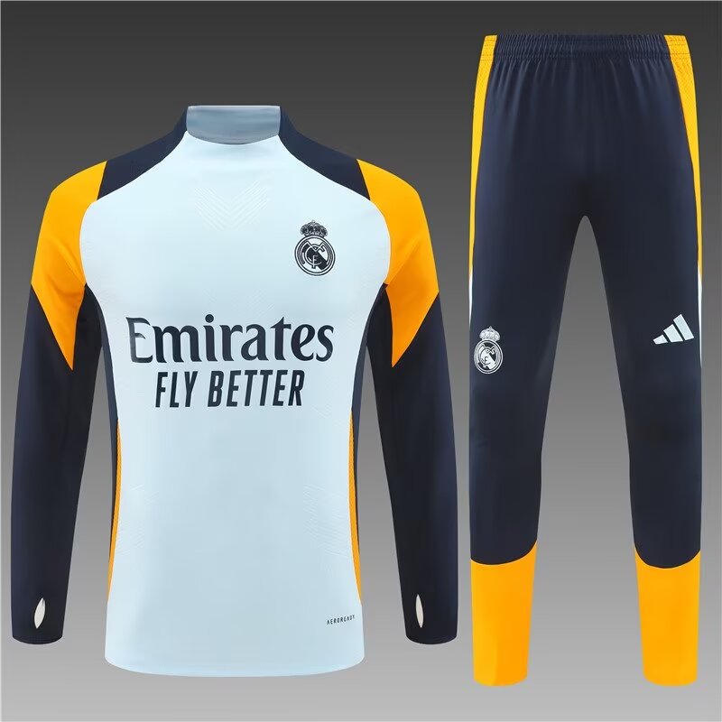 Player Version 2024/25 Rea Madrid Light Blue Soccer Tracksuit Uniform-801