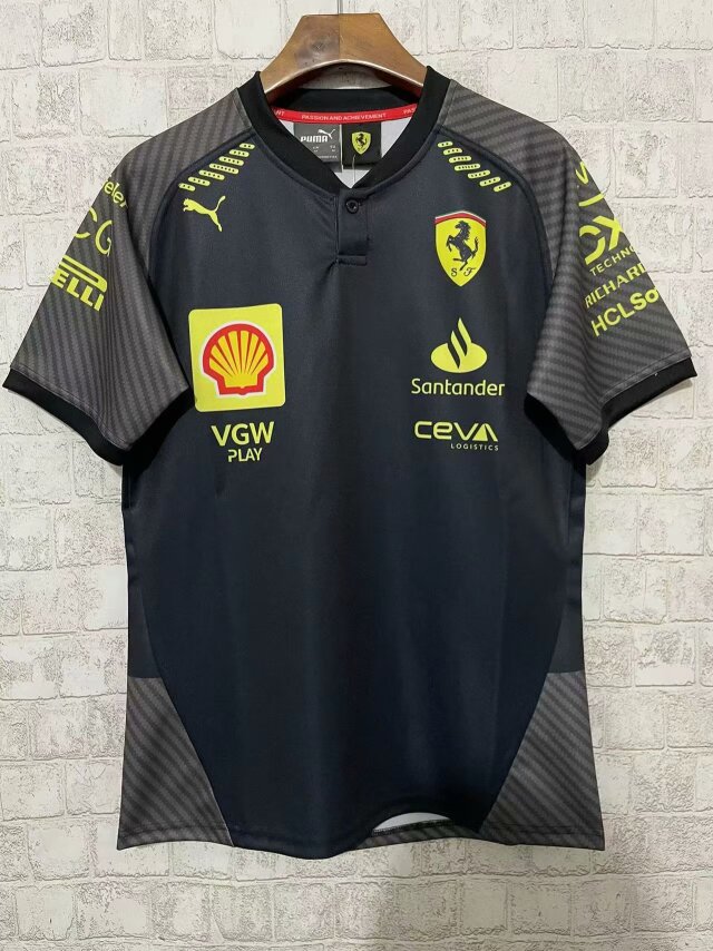 2024 #F1 Ferrar Black Formula One Racing Shirts-805