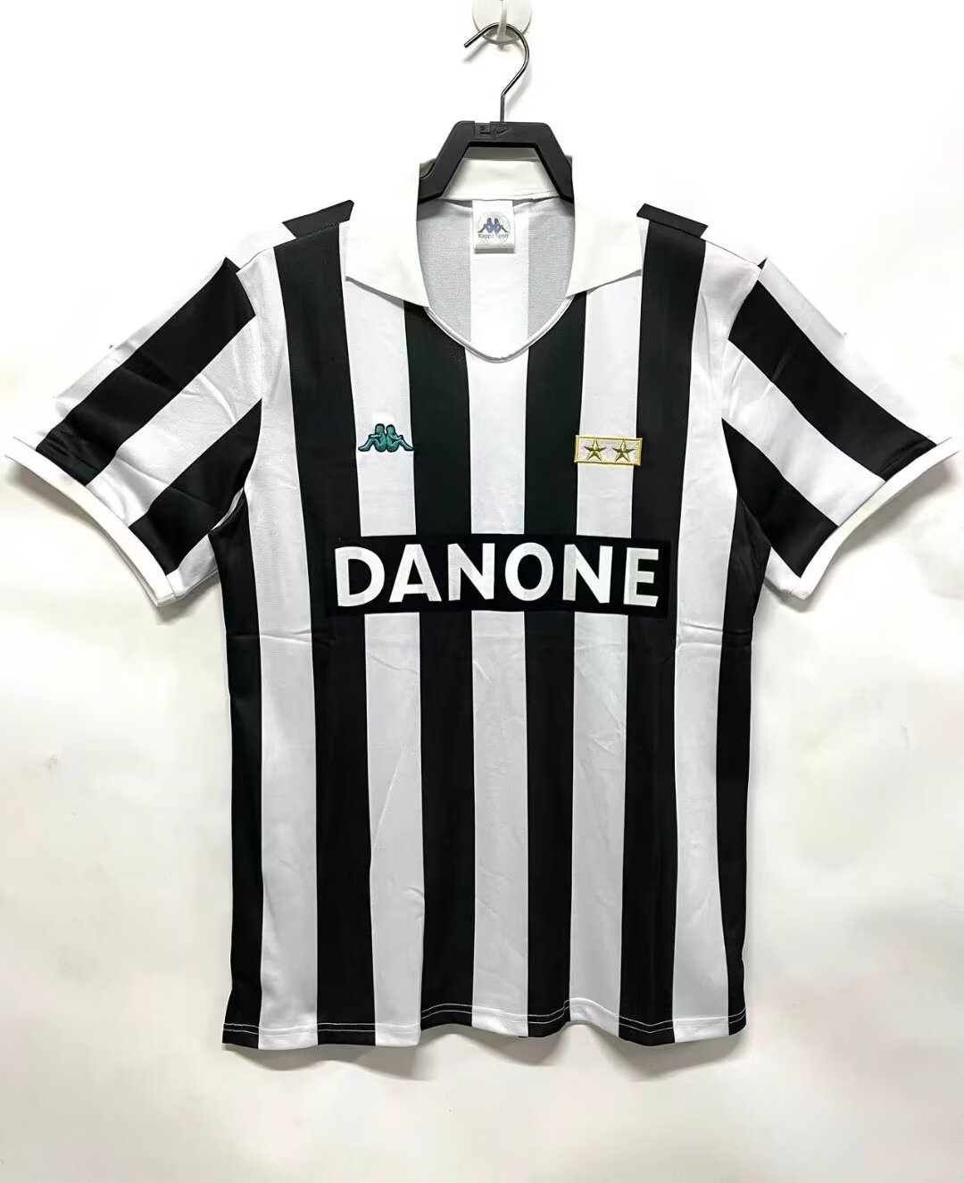 1992-94 Retro Version Juventus Home Black & White Thailand Soccer Jersey AAA-811