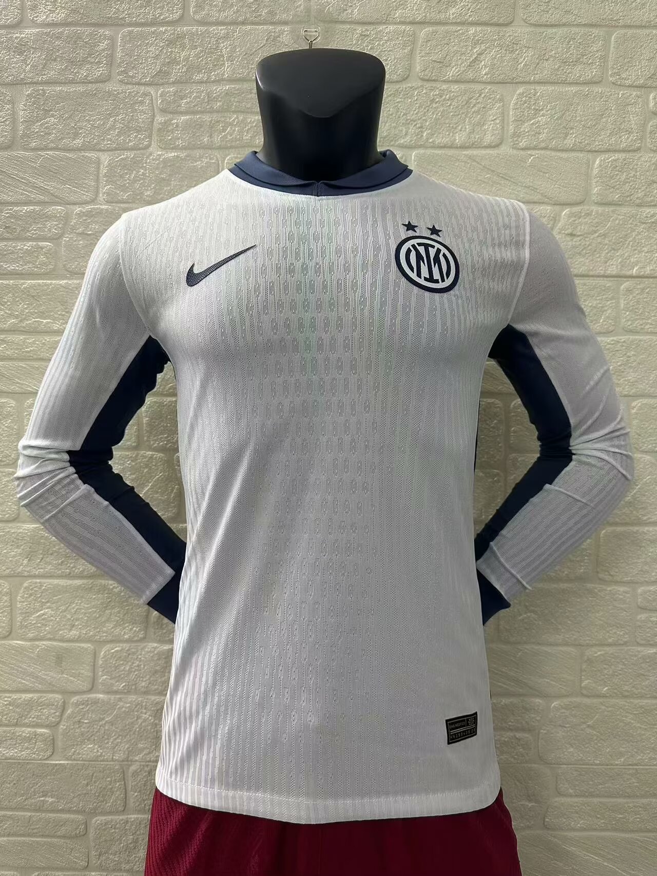 Player Version 2024/25 Inter Milan Away White LS Thailand Soccer Jersey AAA-16