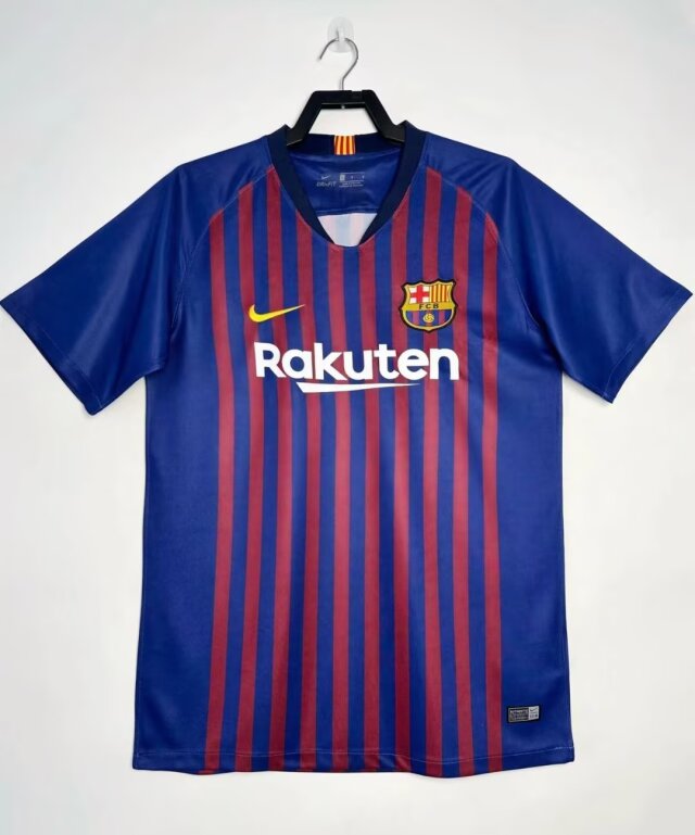 18-19 Retro Version Barcelona Home Red & Blue Thailand Soccer Jersey AAA-905/811