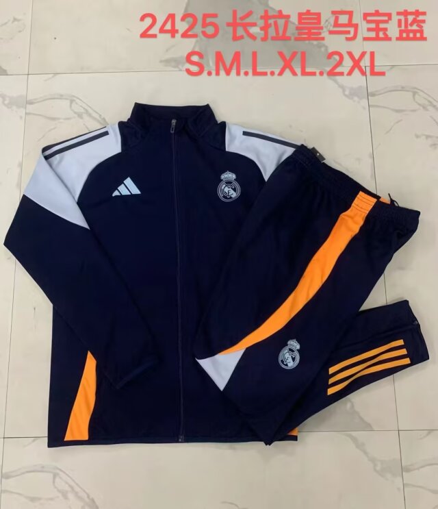 2024/25 Real Madrid Royal Blue Thailand Jacket Uniform-815