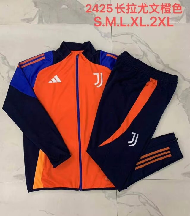 2024-25 Juventus FC Orange Thailand Soccer Jacket Uniform-815