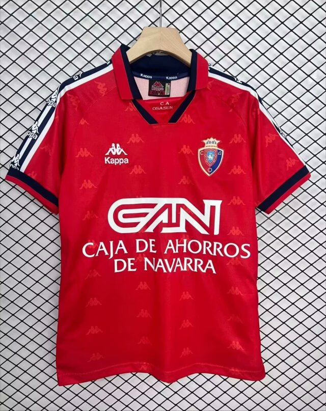 96/97 Retro Version CA Osasuna Home Red Thailand Soccer Jersey AAA-95