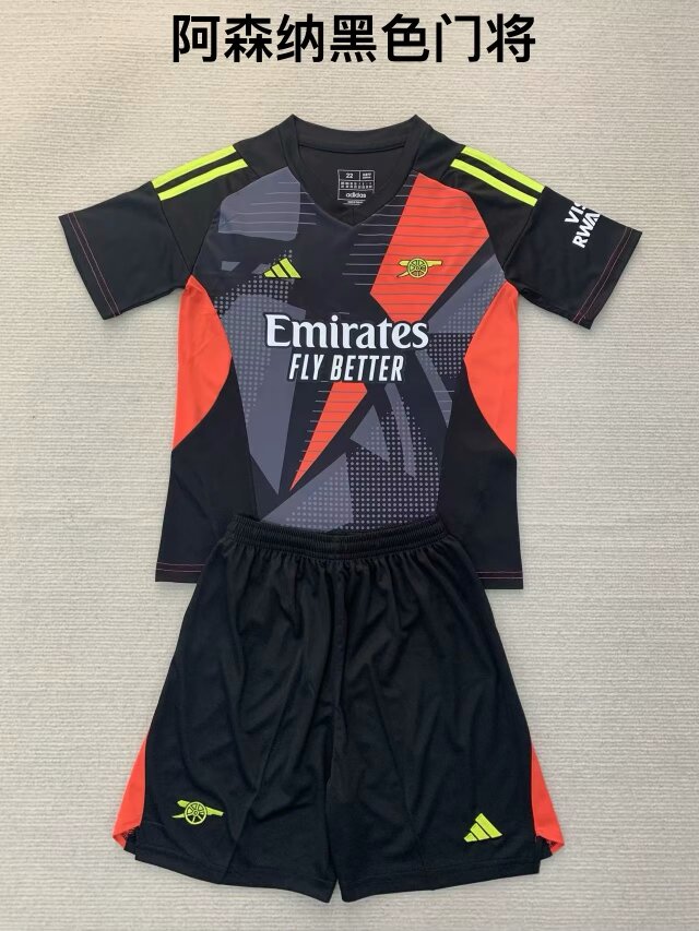 2024/25 Arsenal Goalkepeer Black Soccer Uniform-208