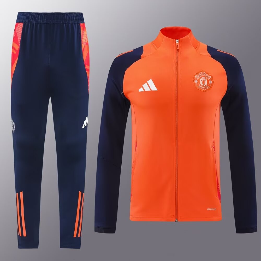 2024/25 #02 Manchester United Orange Thailand Soccer Jacket Uniform-LH