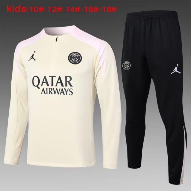 Kids 2024/25 Paris SG Apricot Kids/Youth Thailand Soccer Uniform-815