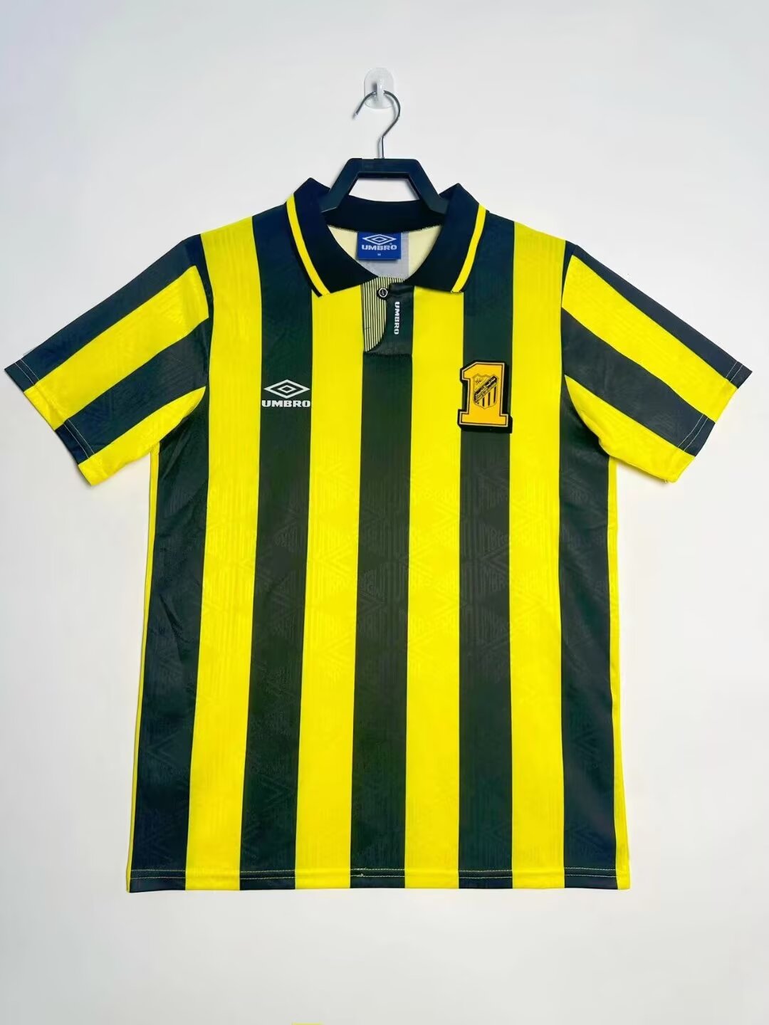 00/01 Retro Version Al-Ittihad Club(Jeddah) Yellow & Black Thailand Soccer Jersey AAA-811