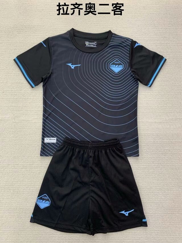 Kids 2024/25 Lazio 2nd Away Black Kids/Youth Soccer Uniform-208