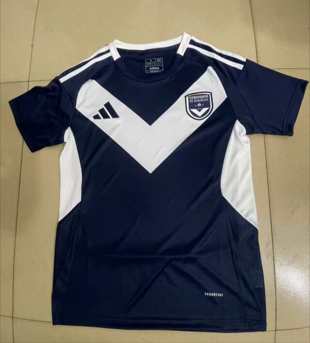 2024/25 FC Girondins de Bordeaux Home Black & White Thailand Soccer Jersey-95