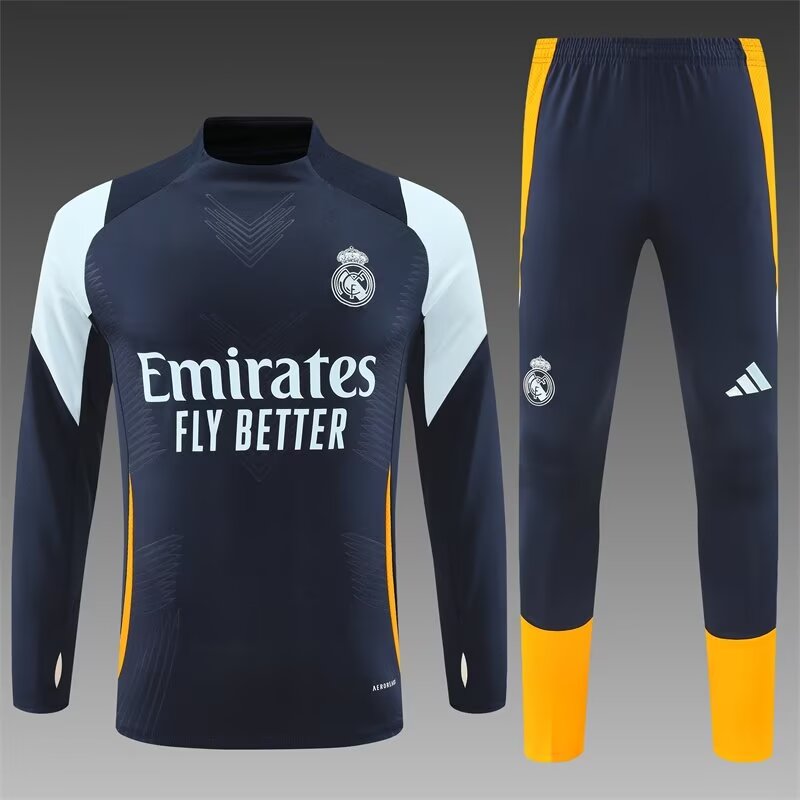 Player Version 2024/25 Real Madrid Royal Blue Soccer Tracksuit Uniform-801