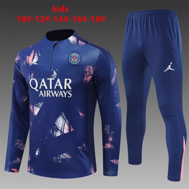 2024/25 Paris SG Royal Blue Kids/Youth Thailand Soccer Uniform-801