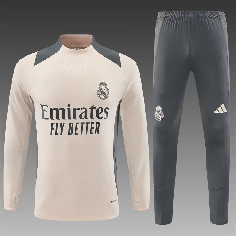 Player Version 2024/25 Real Madrid Apricot Soccer Tracksuit Uniform-801