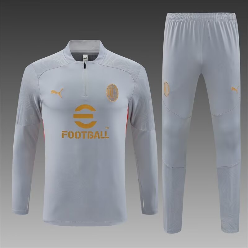 2024/25 AC Milan Gray Tracksuit Uniform-801