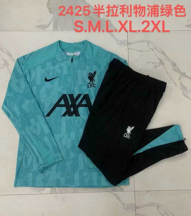 2024/25 Liverpool Green Soccer Tracksuit Uniform-815