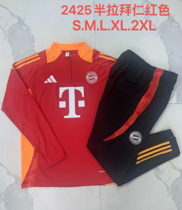 2024/25 Bayern München Red Thailand Soccer Tracksuit Uniform-815