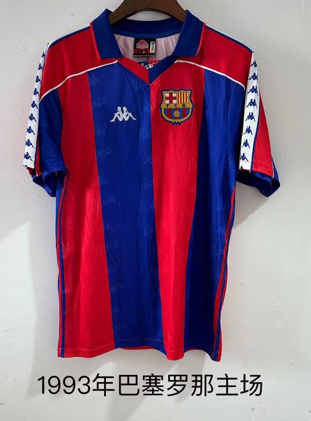 1993 Retro Version Barcelona Home Red & BlueThailand Soccer Jerseys-709