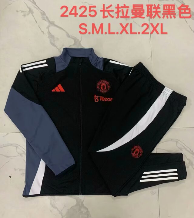 2024/25 Manchester United Black Thailand Jacket Uniform-815