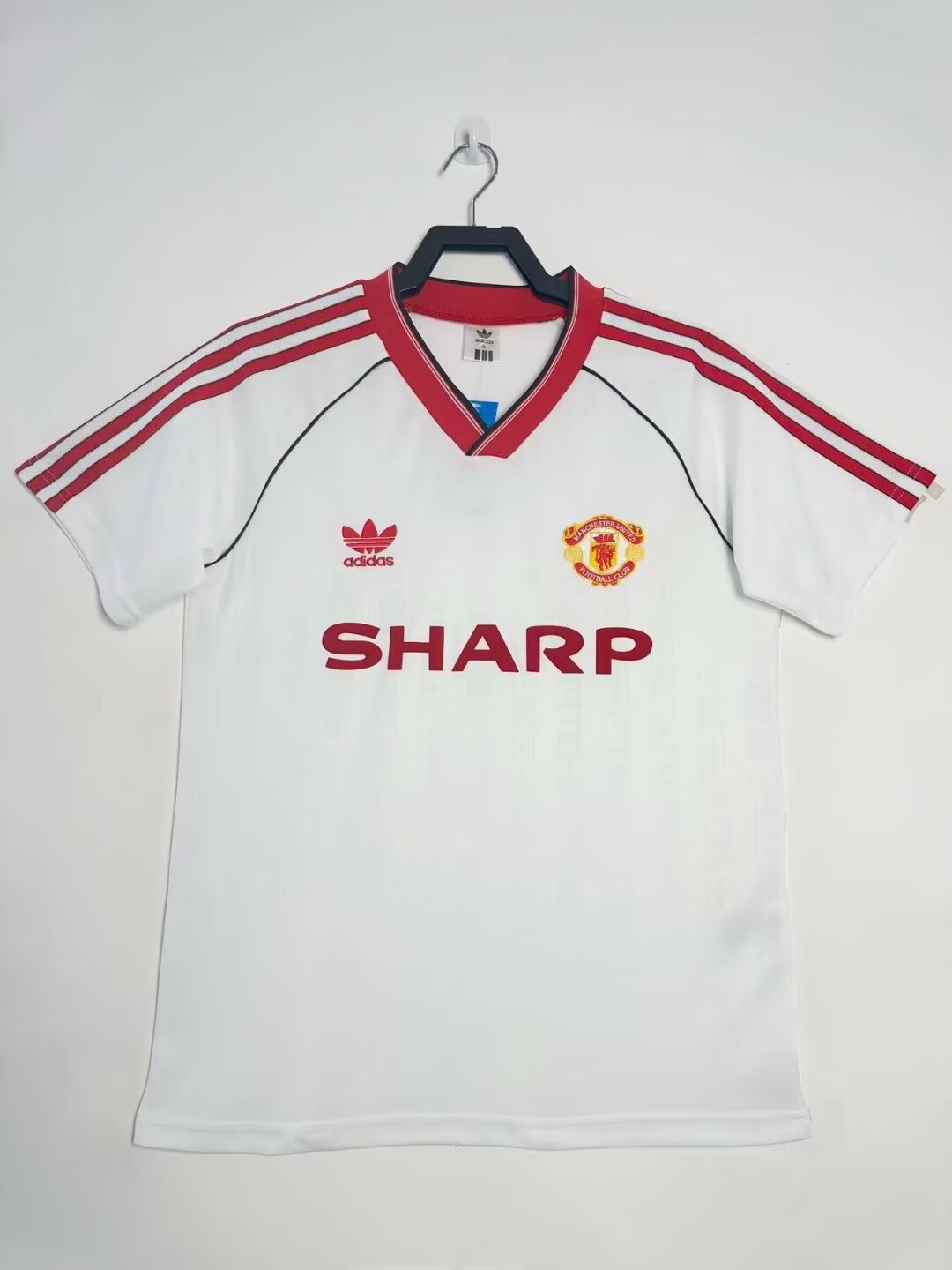 88/90 Retro Version Manchester United Away White Thailand Soccer Jersey AAA-811