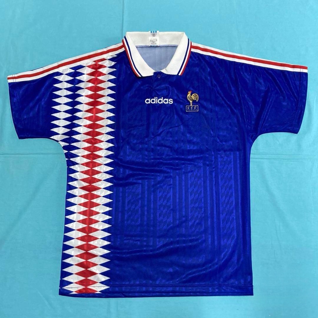 1994 Retro Version France Home Blue Thailand Soccer Jersey AAA-1041