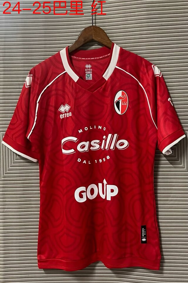 2024/25 SSC Bari Red Thailand Soccer Jersey AAA-709