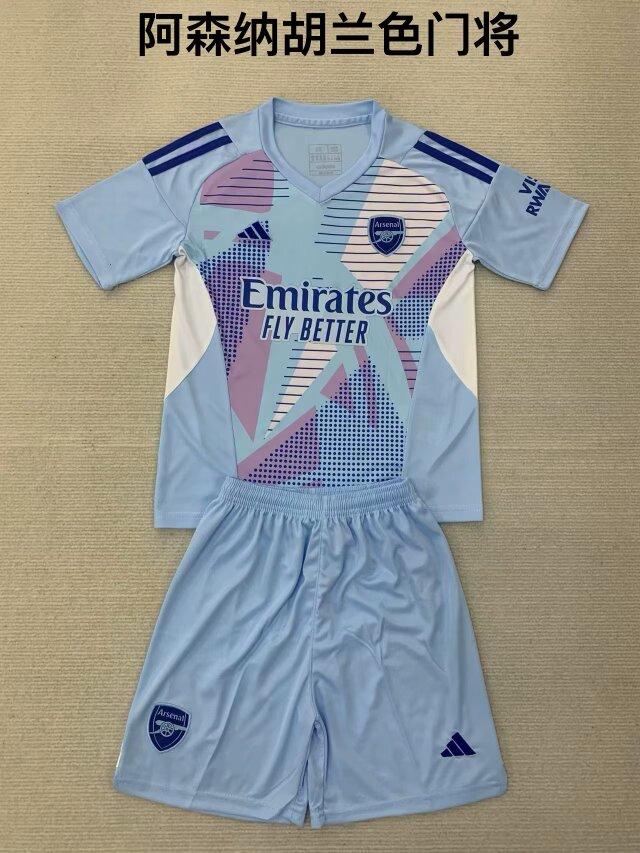 2024/25 Arsenal Goalkepeer Blue Soccer Uniform-208