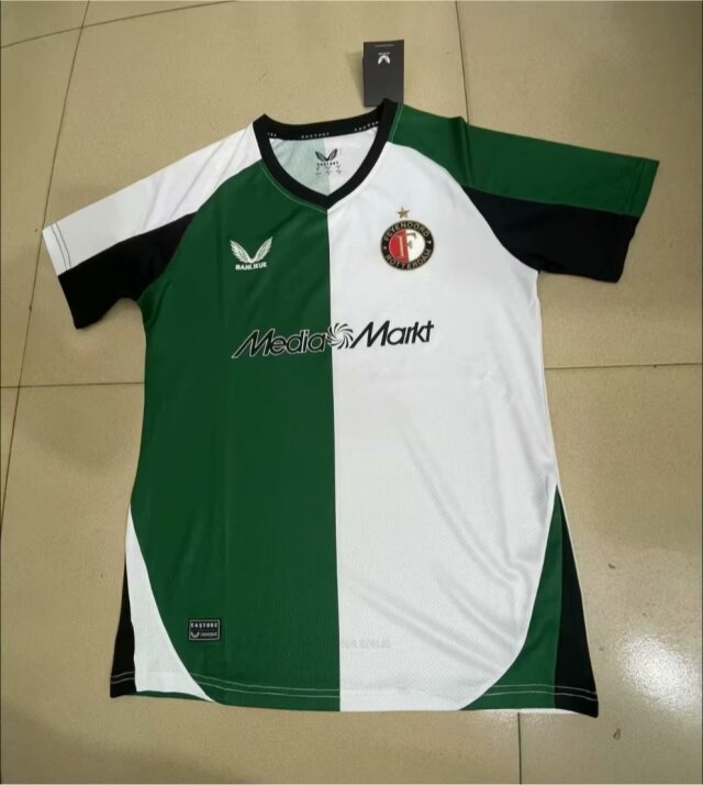 2024/25 Feyenoord Rotterdam 2nd Away Green & White Thailand Soccer Jersey AAA-95