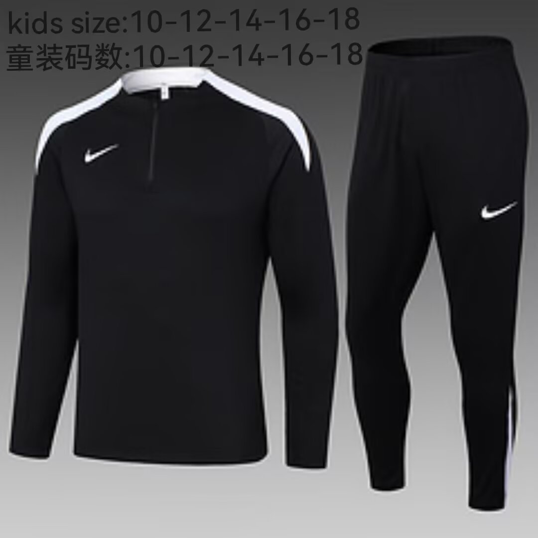 Kids Version #2405 Nike Black Tracksuit Uniform-411