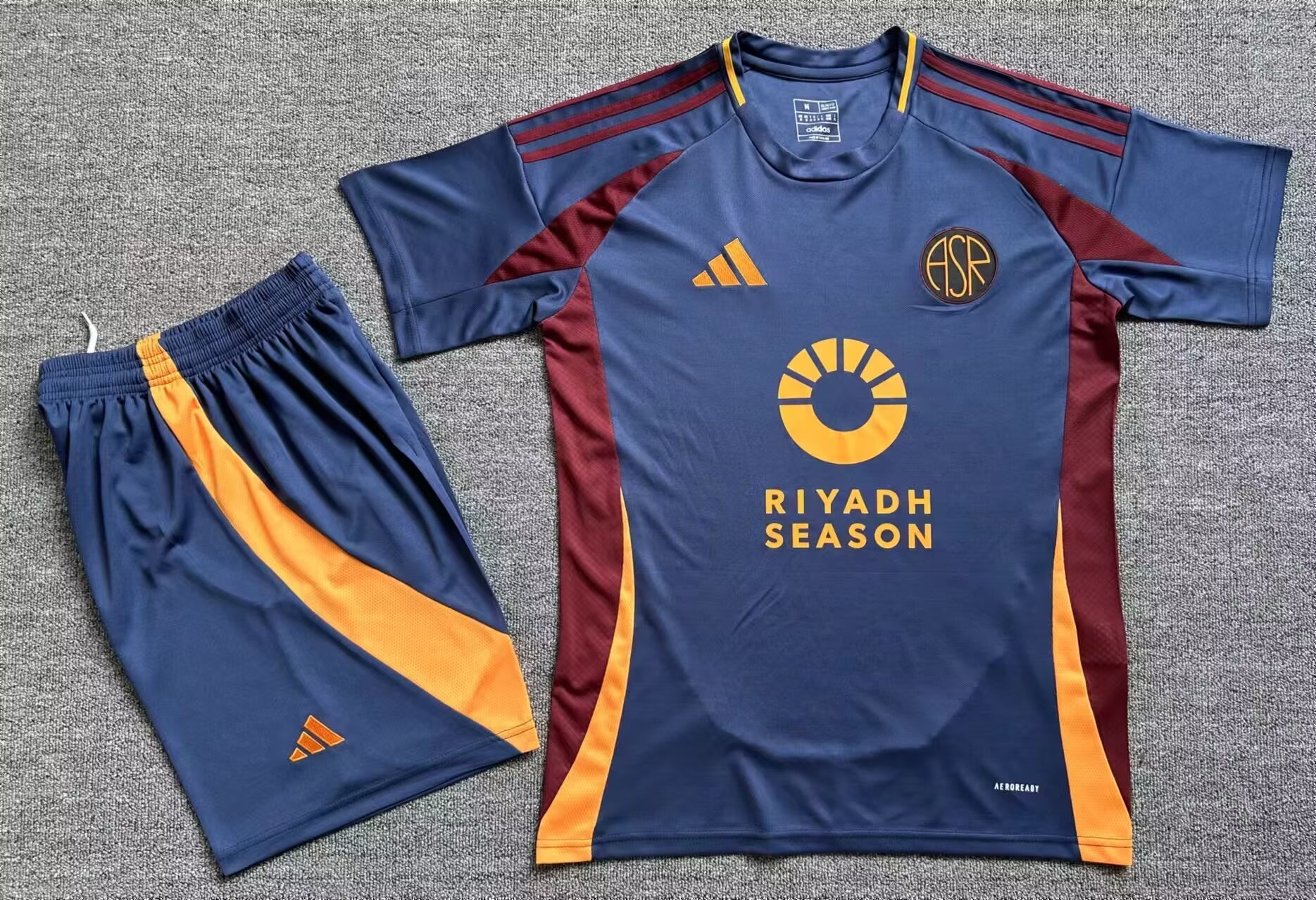 2024/25 AS Roma 2nd Away Blue Soccer Uniform-315