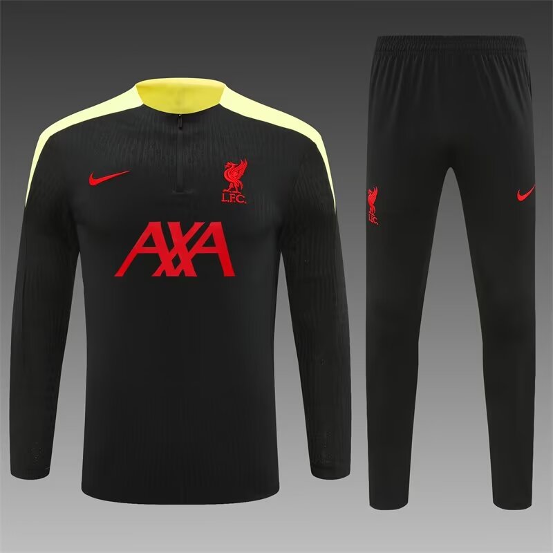 Player Version 2024/25 Liverpool Black Soccer Tracksuit Uniform-801