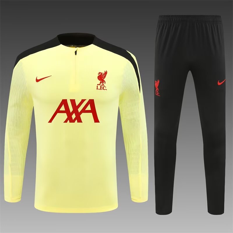 Player Version 2024/25 Liverpool Light Yellow  Soccer Tracksuit-801