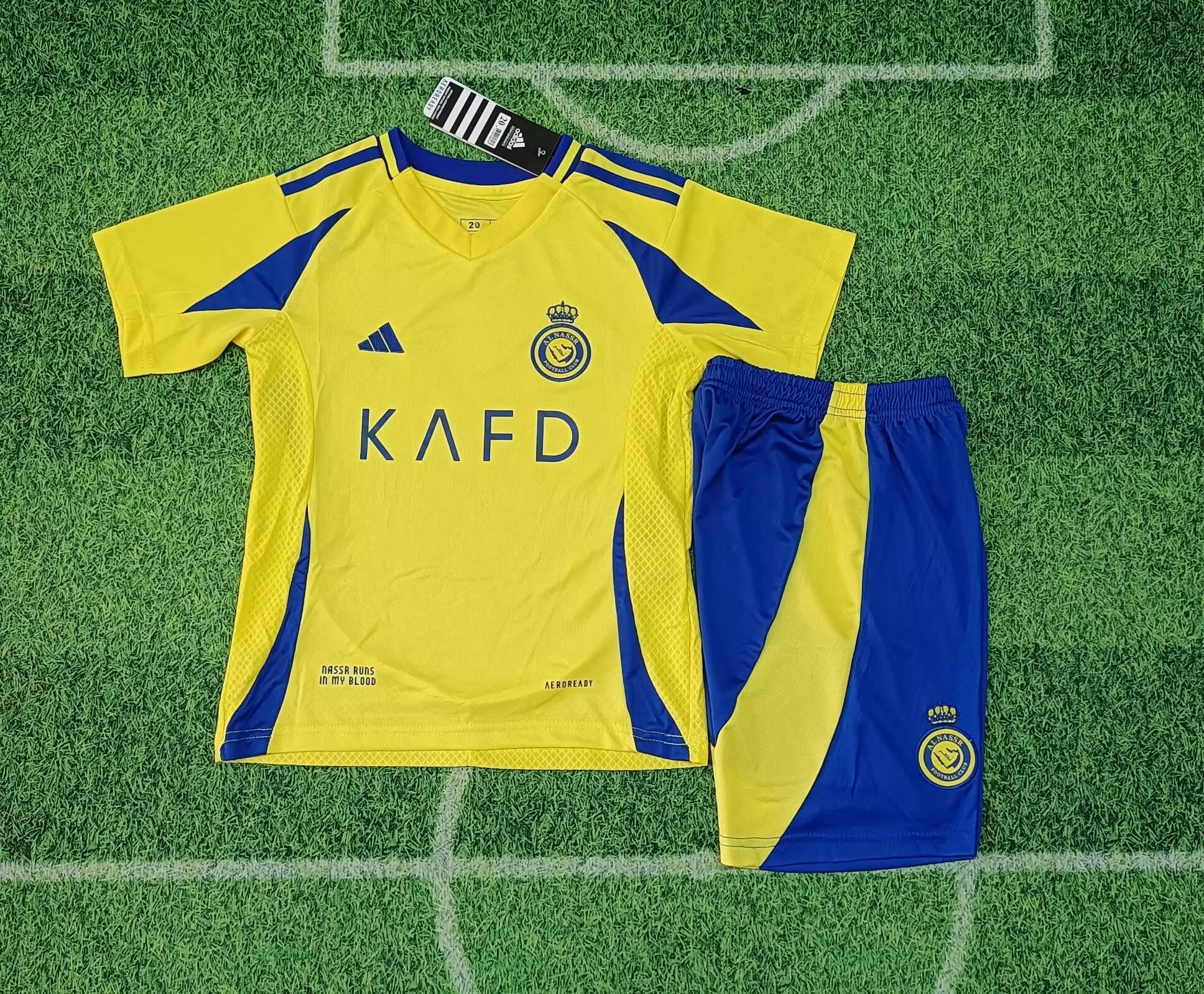 Kids 2024/25 Al-Nassr FC Home Yellow Kids/Youth Soccer Uniform-507/522/516