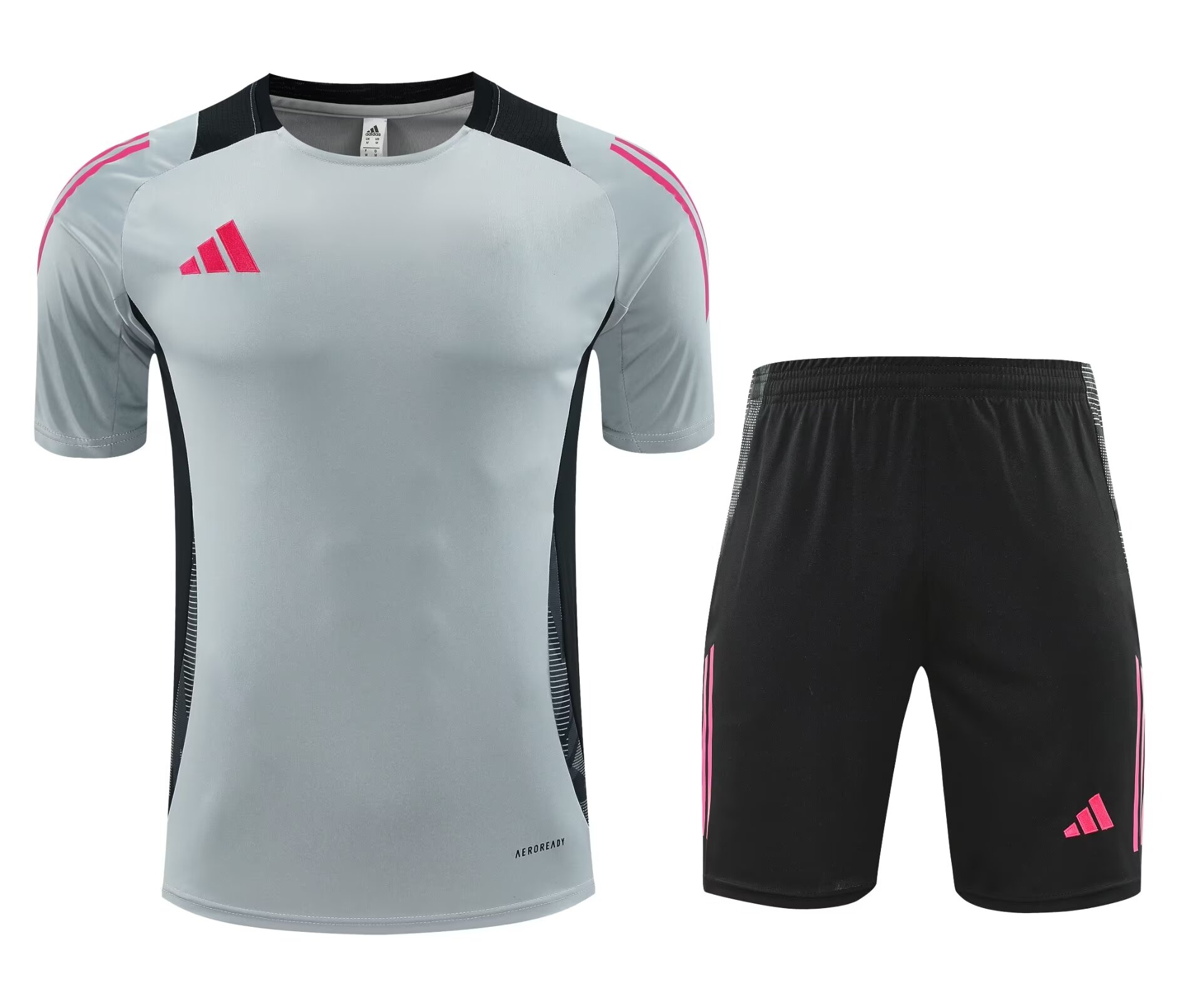 2024/25 Adida Gray Shorts-Sleeve Thailand Soccer Uniform-418