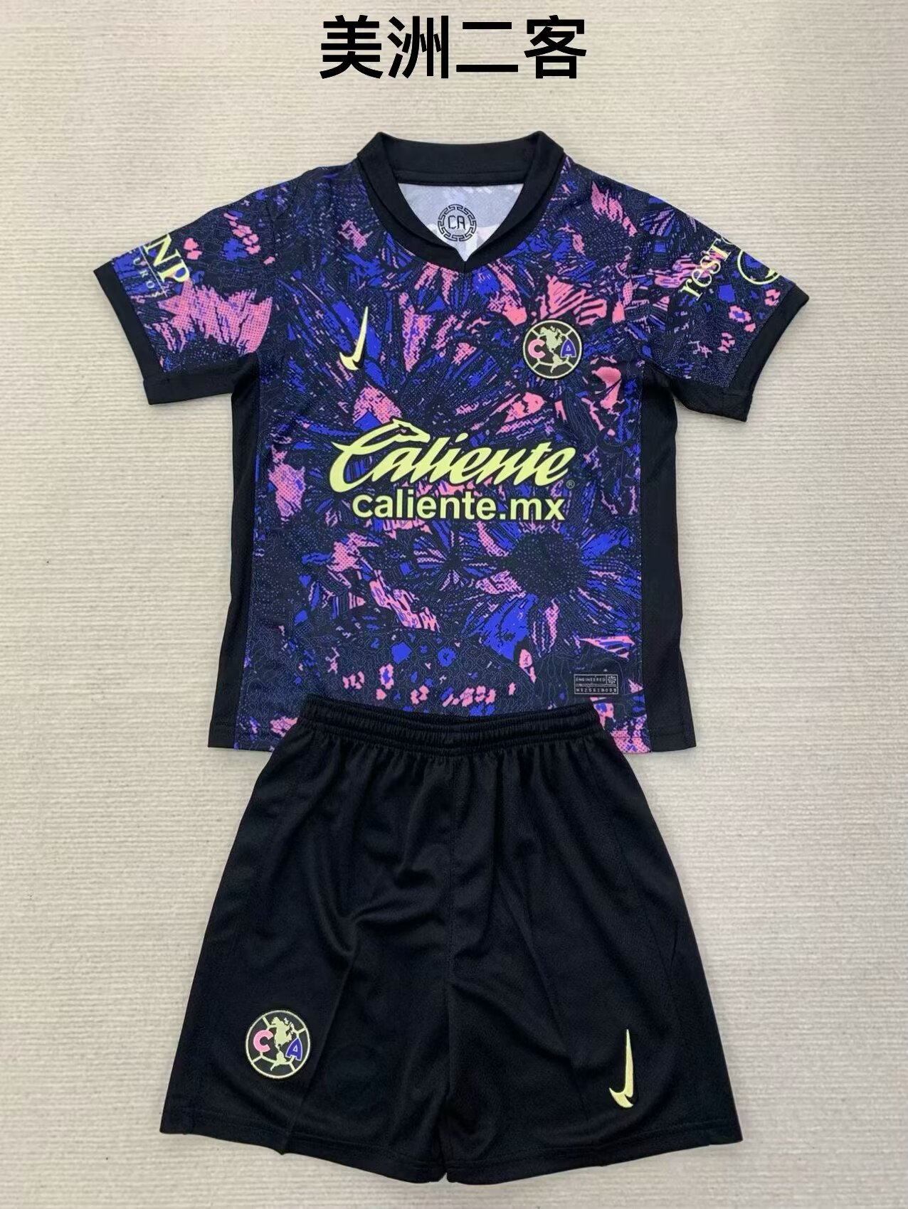 2024/25 Club American 2nd Away Blue & Pink Soccer Uniform-208