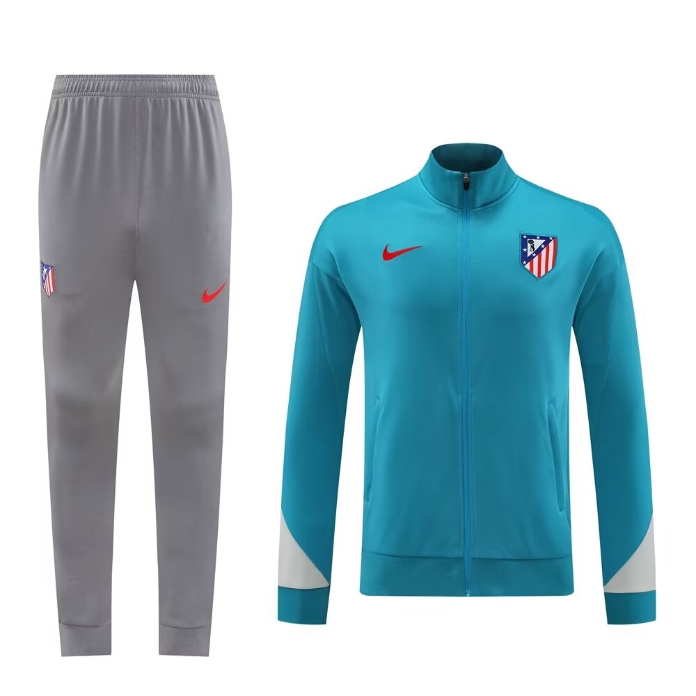 2024/25 #01 Atletico Madrid Lake Blue Thailand Soccer Jacket Uniform-LH