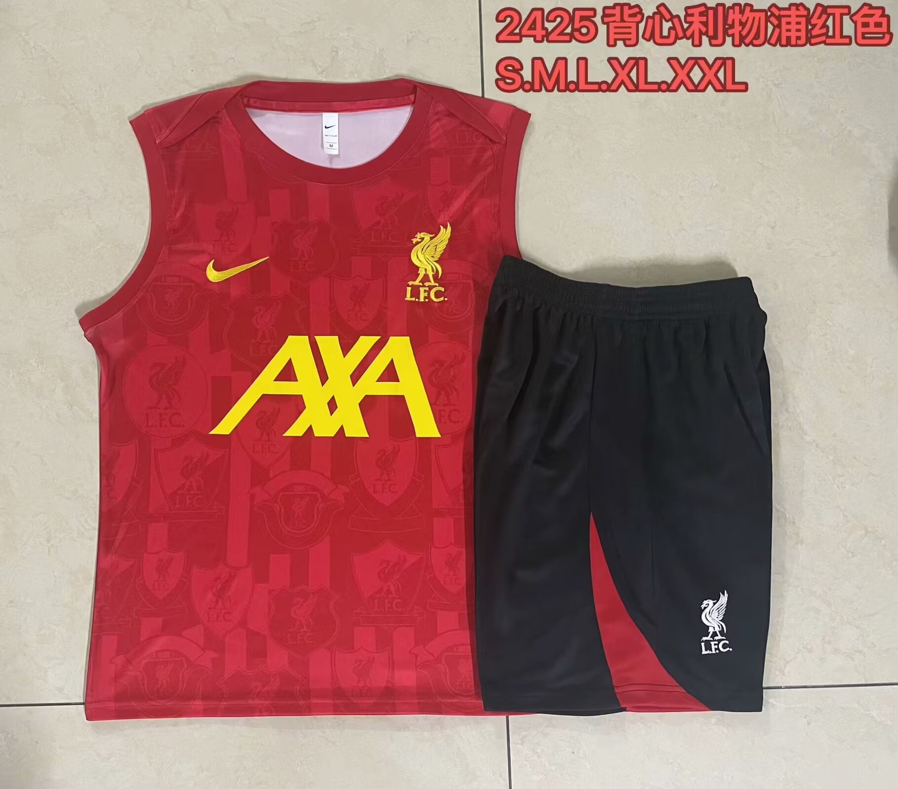 2024/25 Liverpool Red Shorts-Sleeve Soccer Tracksuit Uniform-815