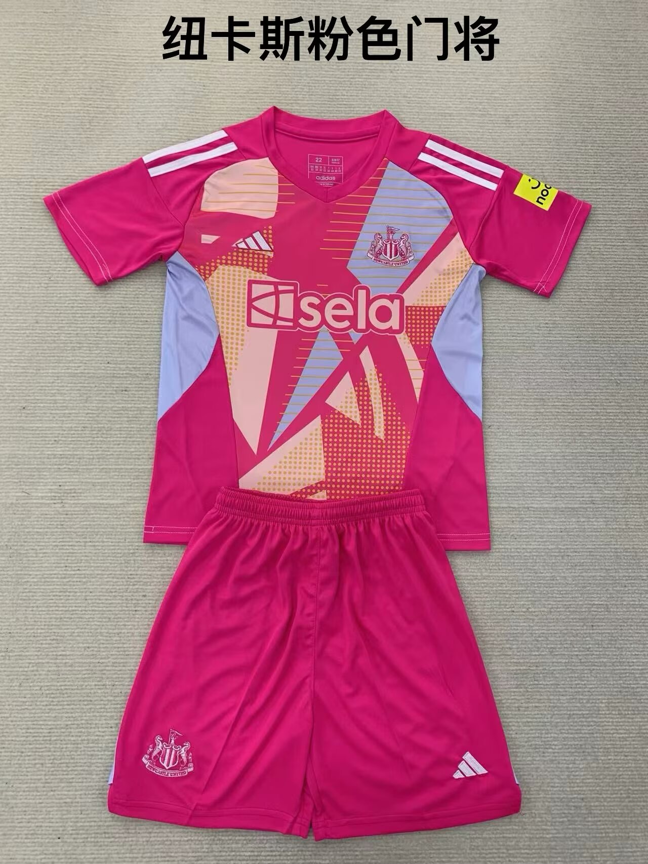 Kids 2024/25 Newcastle United Goalkeeper Pink Kids/Youth Soccer Uniform-208