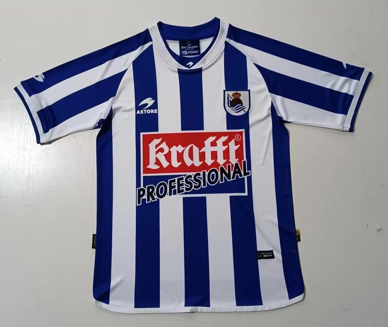 02/03 Retro Version Real Sociedad Home Blue & White Thailand Soccer Jersey AAA-301/JM