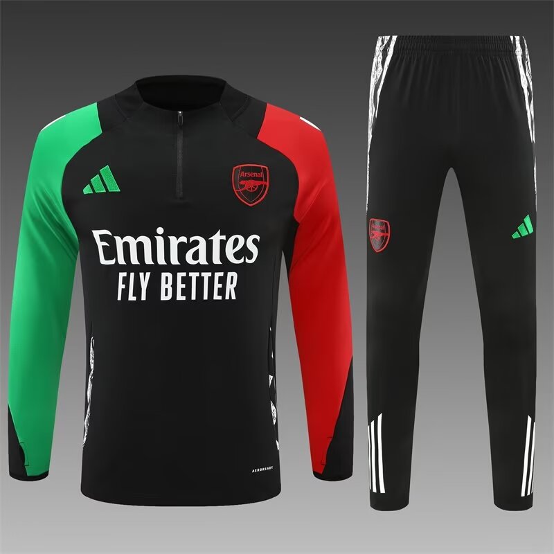 2024/25 Arsenal Black Soccer Tracksuit Uniform-411/801/GDP