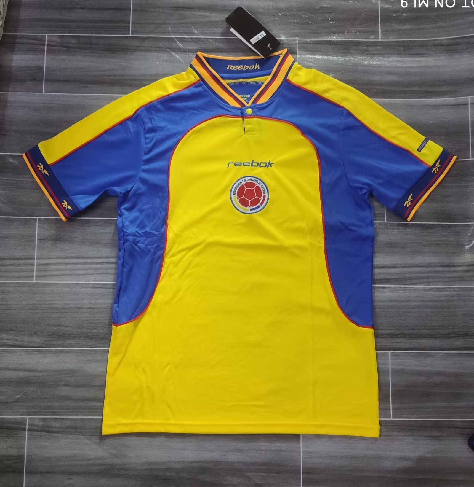 2001 Retro Version Colombia Home Yellow Thailand Soccer Jersey-JM