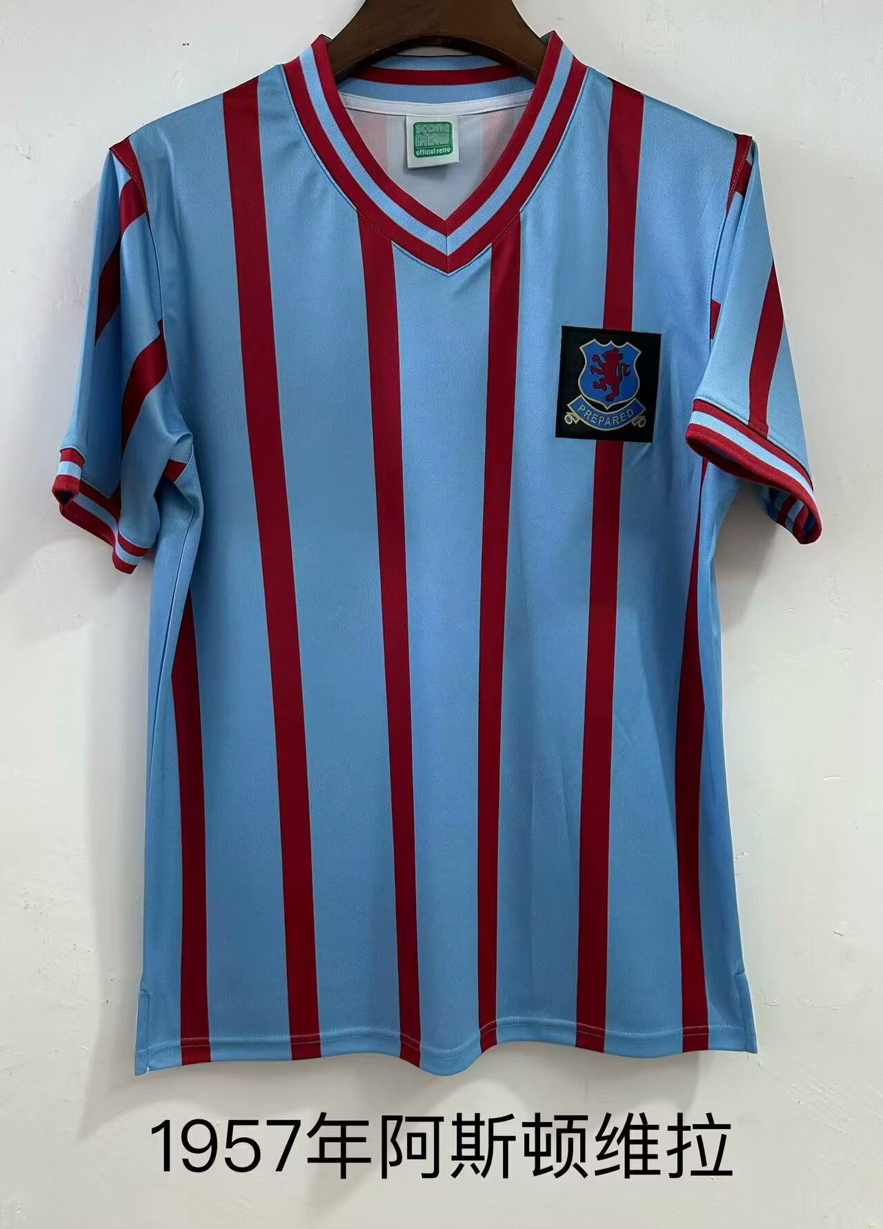 1957 Retro Version Aston Villa Blue Thailand Soccer Jersey AAA-709