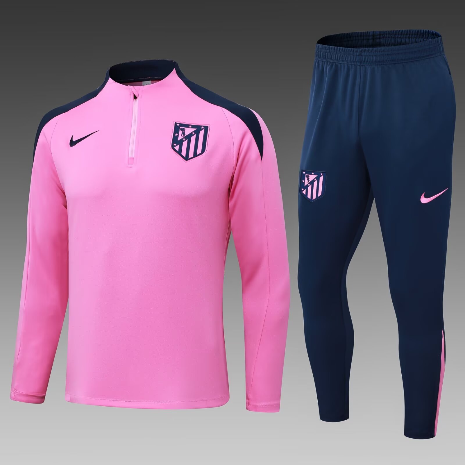 2024/25 Atletico Madrid Pink Thailand Soccer Tracksuit Uniform-411