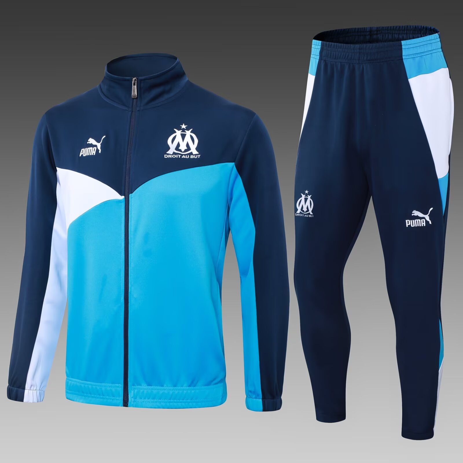 2024/25 Olympique Marseille Blue Jacket Uniform-411