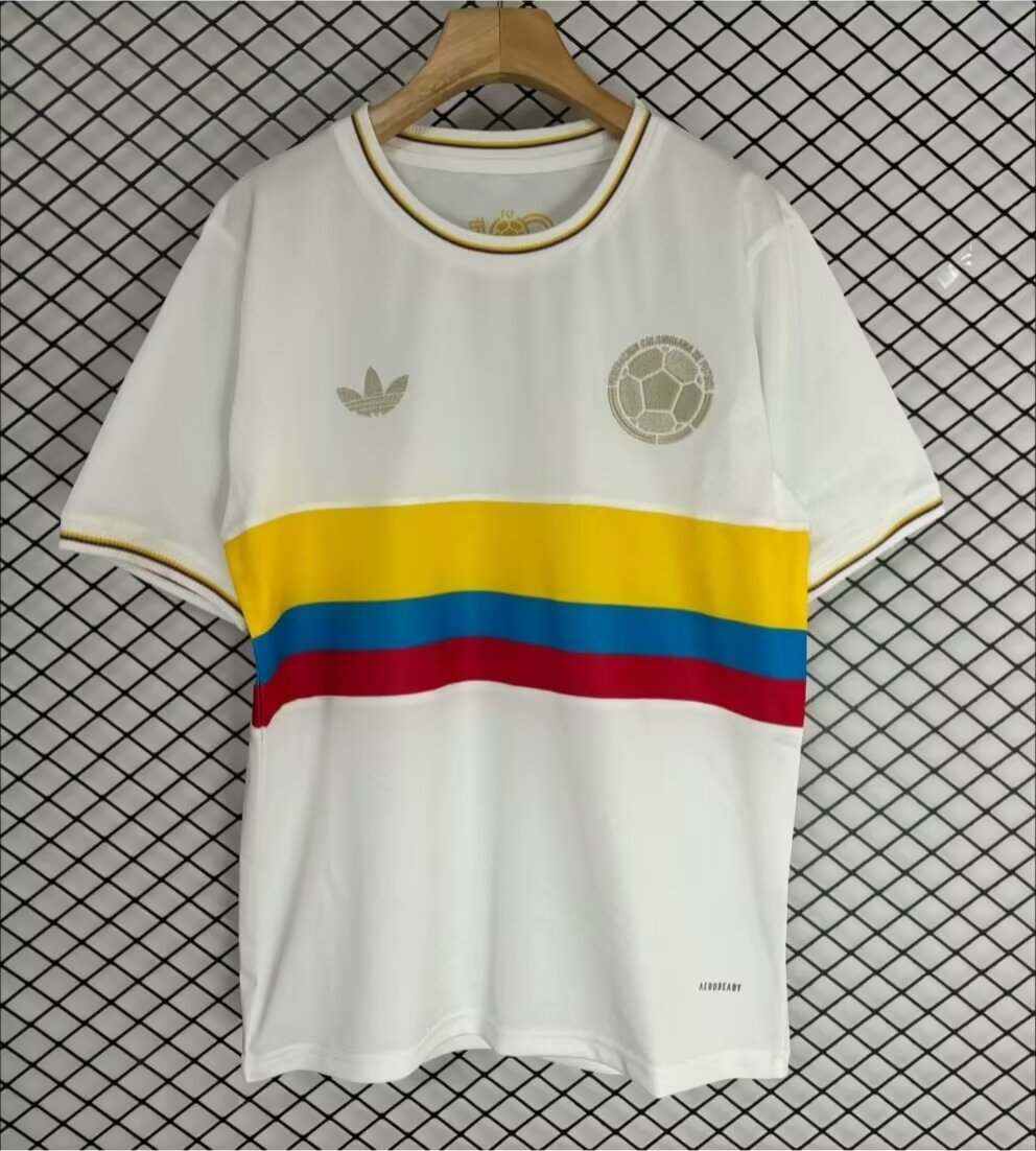 2024-25 Commemorative Version Colombia White Thailand Soccer Jersey-95/23/312