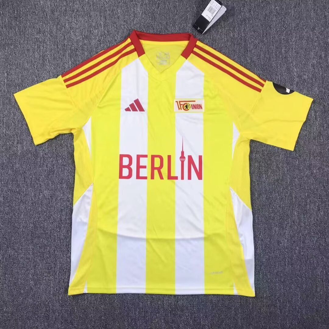 2024/25 Union Berlin 2nd Away Yellow & White Thailand Soccer Jersey AAA-417