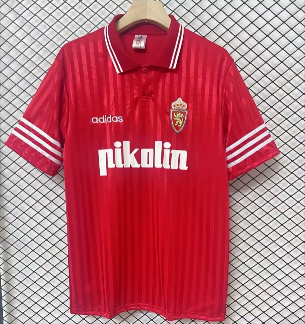 95/96 Retro Version Real Zaragoza Away Red Thailand Soccer Jersey AAA-95